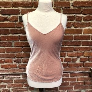 Reformation Pink Velvet Tank